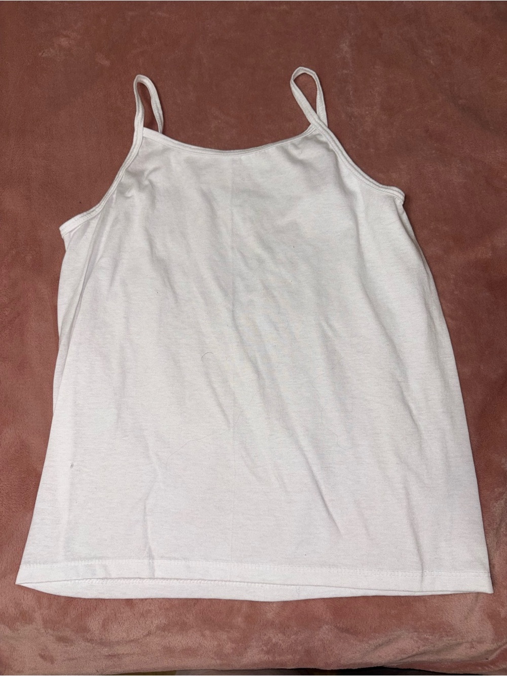 Women’s White Cotton Spaghetti Strap Tank Top
